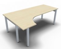 EDV-Schreibtisch ONE 200 cm links Ahorn